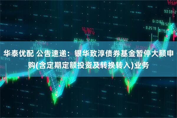 华泰优配 公告速递：银华致淳债券基金暂停大额申购(含定期定额投资及转换转入)业务