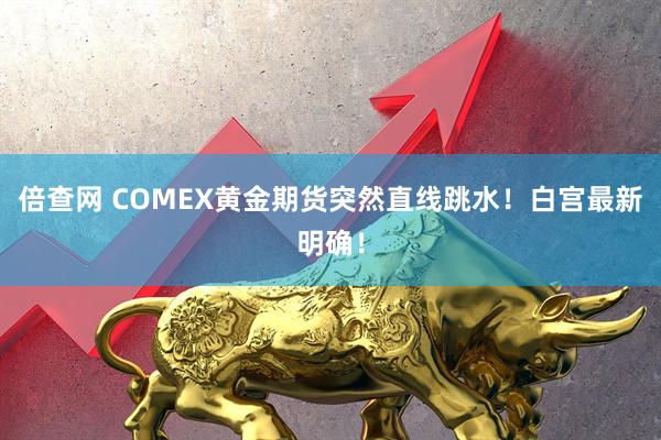 倍查网 COMEX黄金期货突然直线跳水！白宫最新明确！