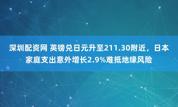 深圳配资网 英镑兑日元升至211.30附近，日本家庭支出意外增长2.9%难抵地缘风险